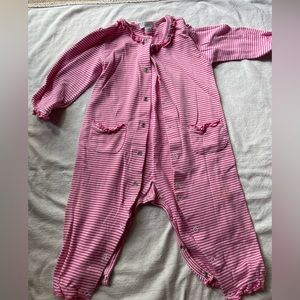Kissy kissy pink striped playsuit 9 month